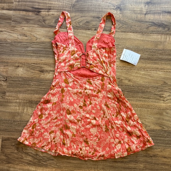 NWT - Free People Peach Celia Mini Dress XS - Picture 5 of 13